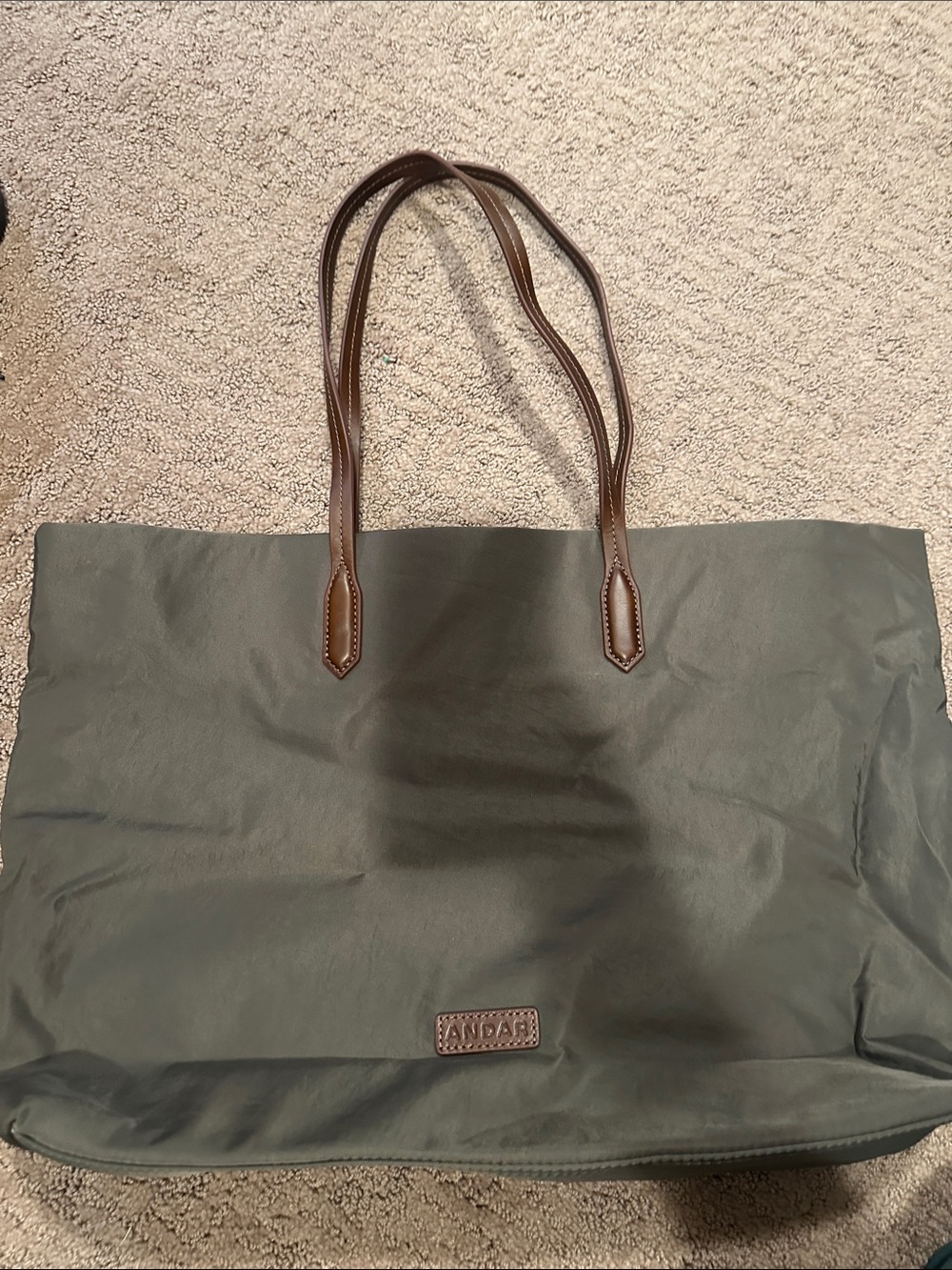 Andar Harper Tote with Brown Leather Handles